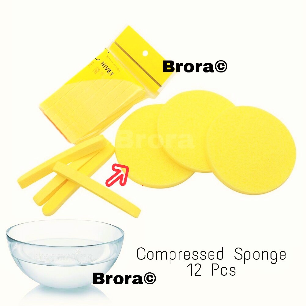Compressed Facial Cleansing Sponge 12 Pcs
