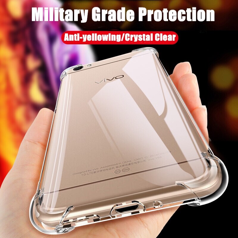 lthmy for Vivo Y53 Y53i 1606 1606A Soft Gel Jelly Case Transparent Full Protective Anti-Scratch Resistant Back Cover Skin. 