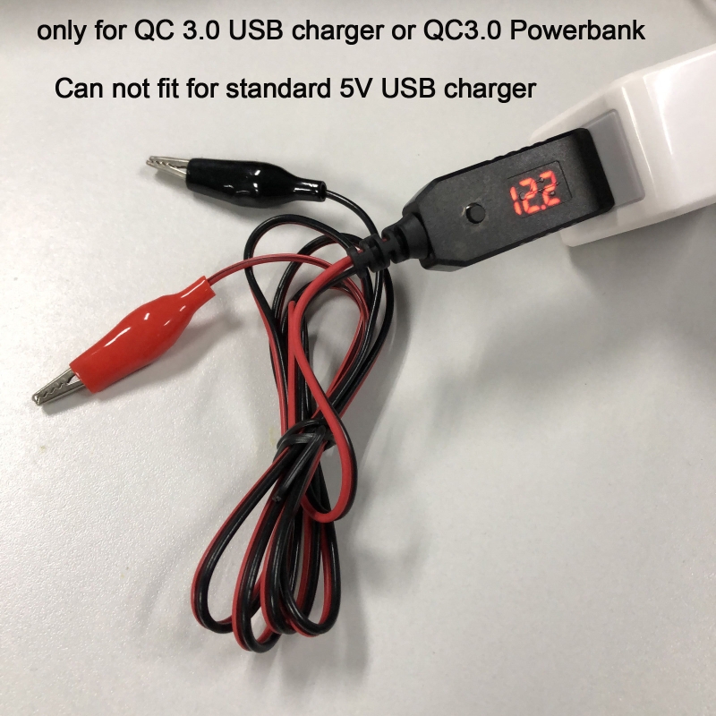 【FOOT SOFA】QC3.0 USB to 5V 6V 8.4V 12V AA AAA 9V Battery Eliminator Can Replace 4-8pcs AA AAA Batteries Adjust Voltage Cable. 