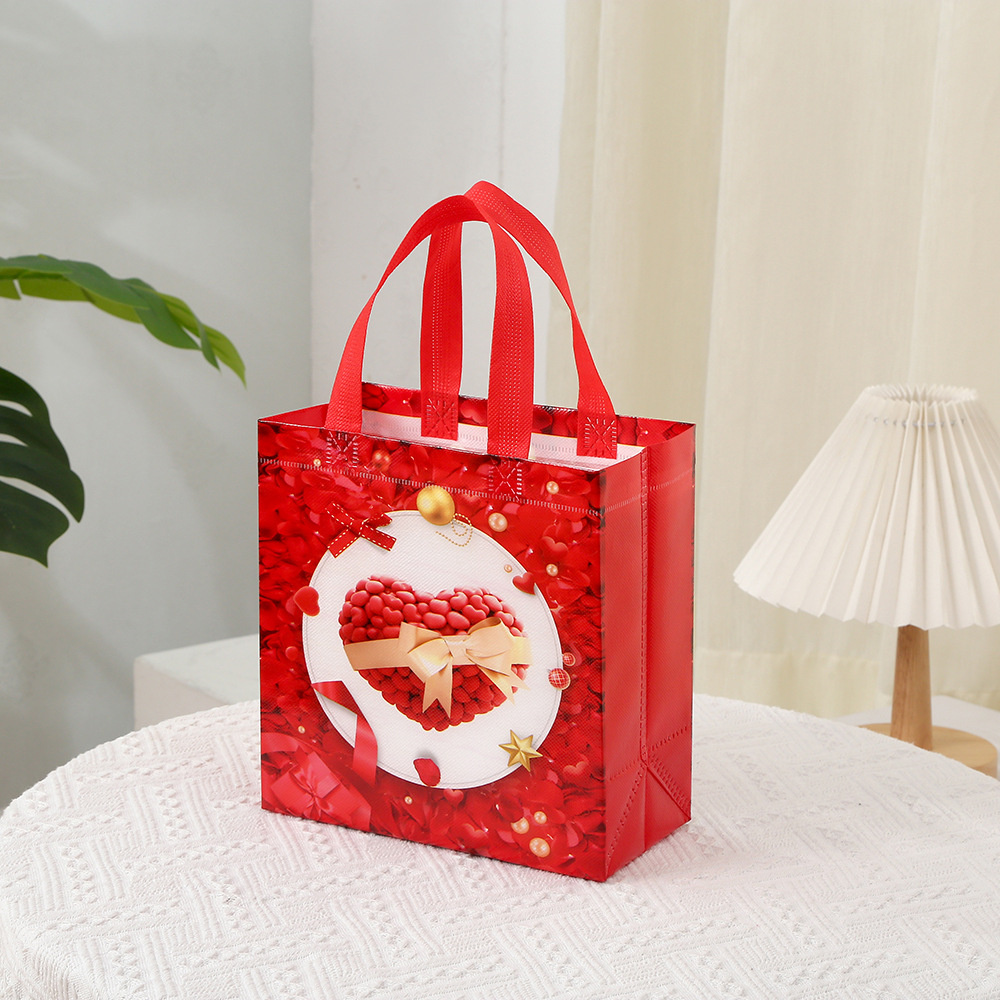 Festival Holiday Wedding Candy Pouch Favors Snack Surprise Fabric Waterproof Non-woven Love. 