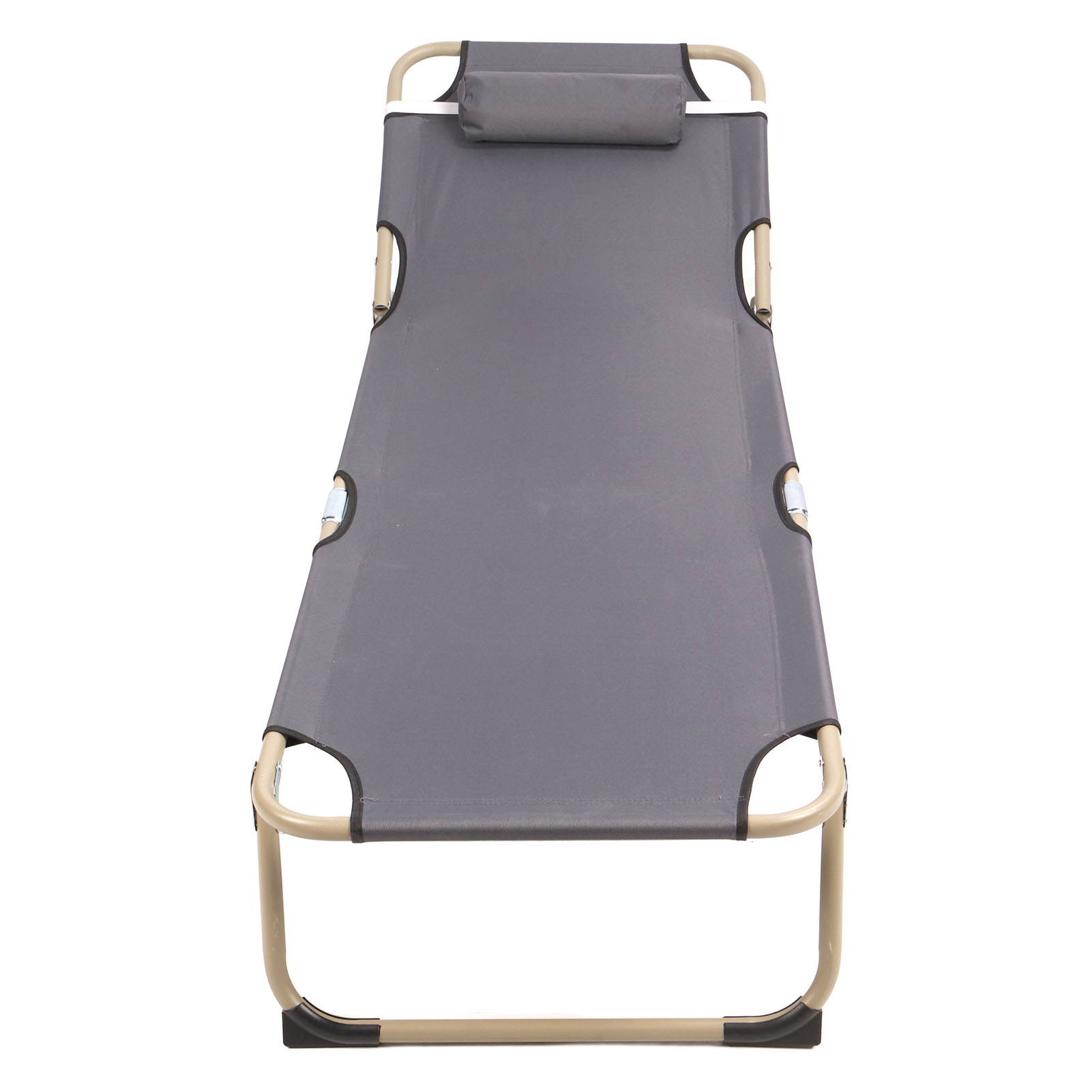 Foldable Sleep Bed Adjustable Backrest 3 Folds Portable Bed High Strength Support with Pillow for Outdoor Activities. 