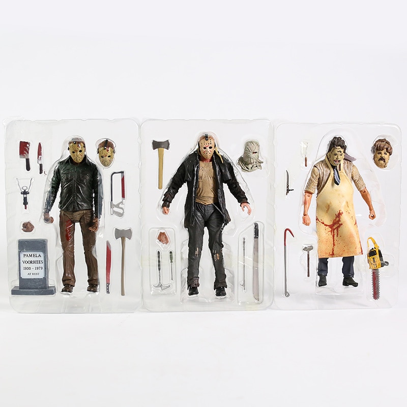 【Serendipity party】: The Final Chapter Jason Voorhees / The Texas Chainsaw Action Figure Collectible Model Toy. 