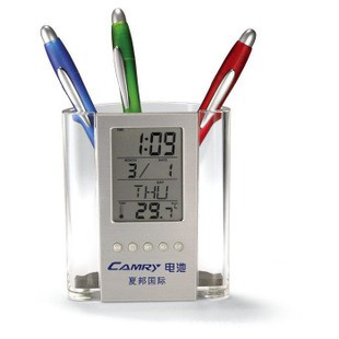 Plastic penholder multifunctional calendar clock Electronics. 