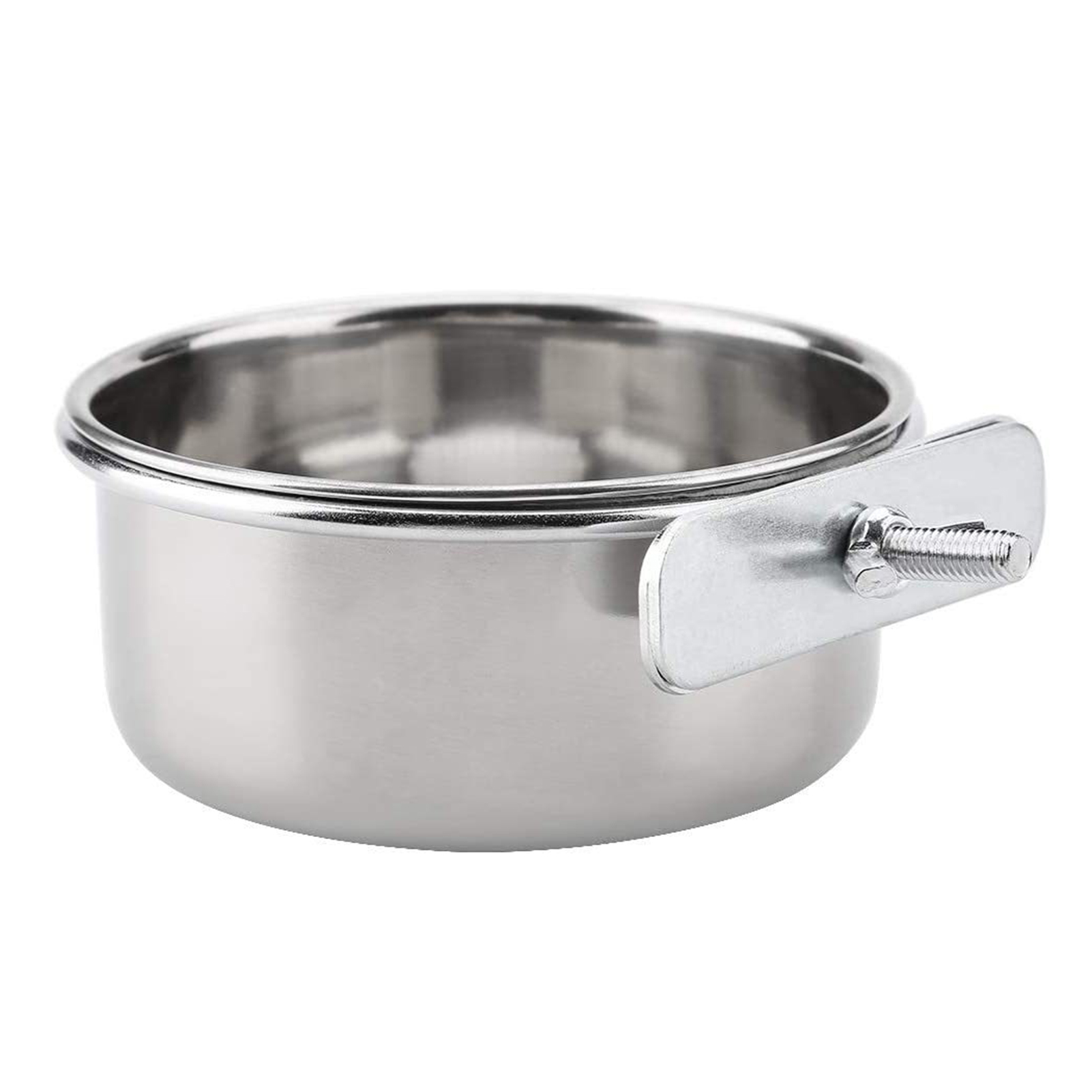 Quasar Easy Clean Bird Drinking Cup Stainless Steel Hanging Parrot Feeding Cup Anti-spill Bird Food Bowl for Parakeets Hamsters Birds Easy to Clean Cage Cup with Clips Durable Pet Bowl for Bird Cage Food. 