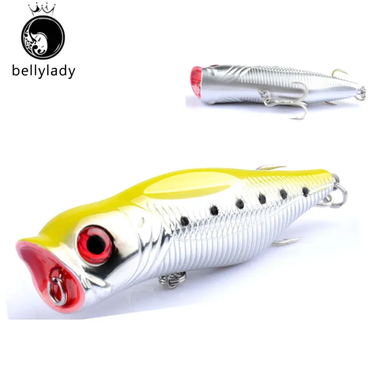 bellylady 9.2cm 17g Top Water Popper Fishing Lures Multi-color Artificial  Fake Bait With 4# Hook Fishing Accessories