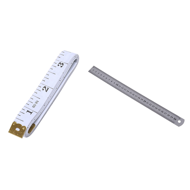 1 Pcs 150 Cm Soft Plastic Ruler Tailor Sewing Cloth Measure Tape 1 Pcs Stainless Steel Ruler Measure Metric Function Buy Online At Best Prices In Srilanka Daraz Lk