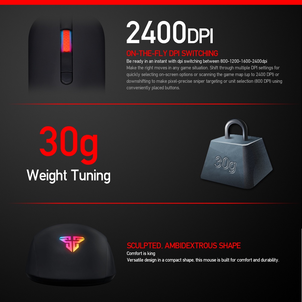 FANTECH RHASTA G10 PRO GAMING MOUSE. 