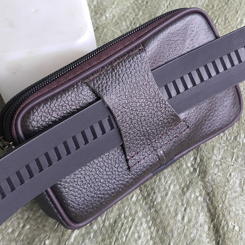 【ALLGOOD】Cow Leather Belt phone bag Unique purse Waist bag for men waist pack Leather Purses and bags Hang purse purse. 