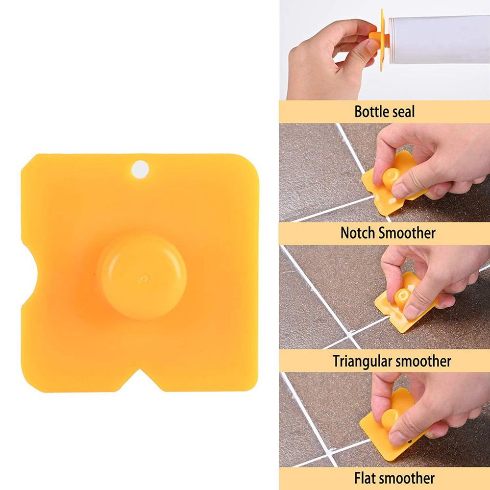 KOGEEK 17 PCS Caulk Remover Tools 3 in 1 Metal Scraper with 6 Silicone Pads Grout Angle Scrapers Caulking Nozzle Applicator Cleaning Brush Sealant Finishing Tools for Kitchen Bathroom Window Sink Tile. 