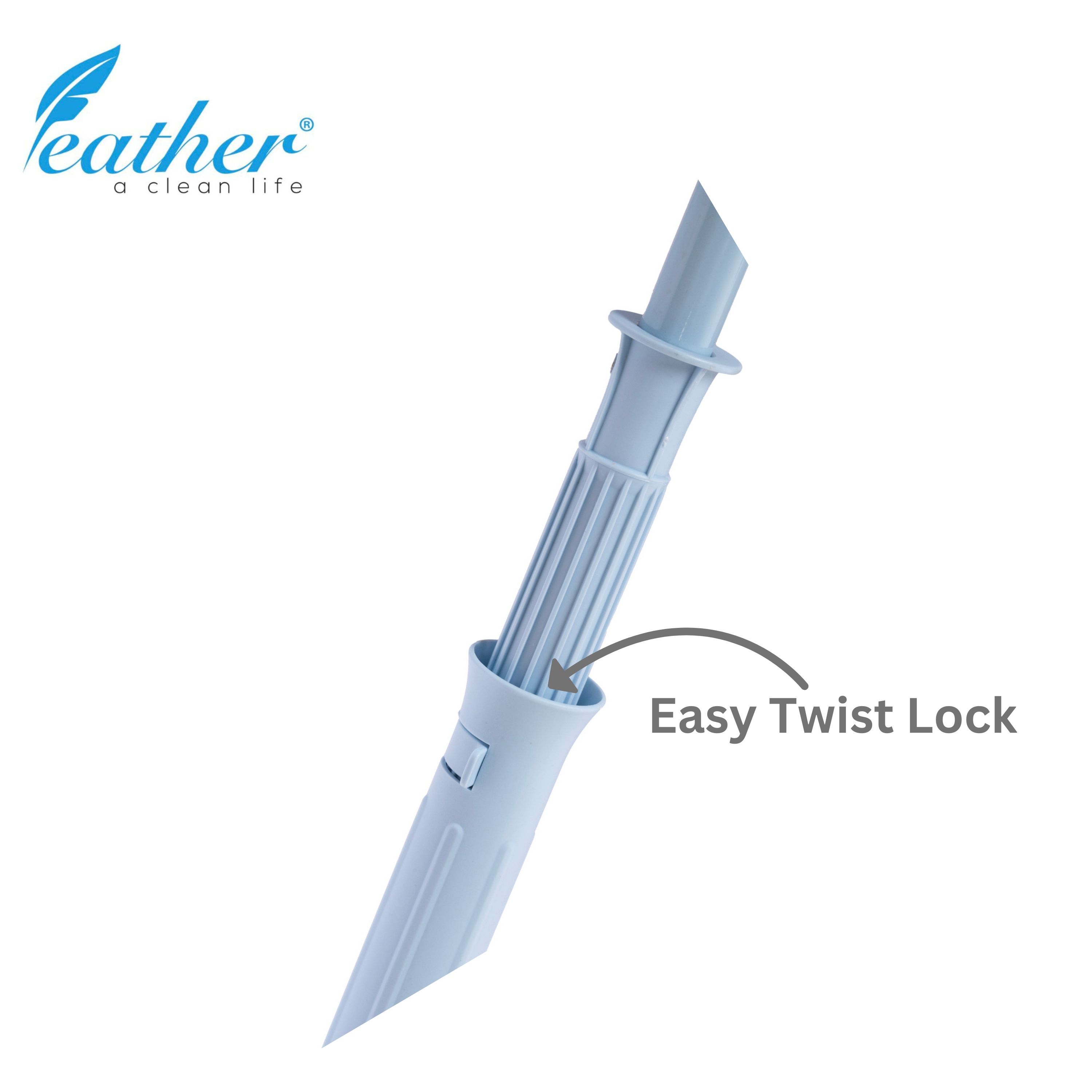 Microfiber Twist Mop with 120cm Plastic Coated Metal Handle. 