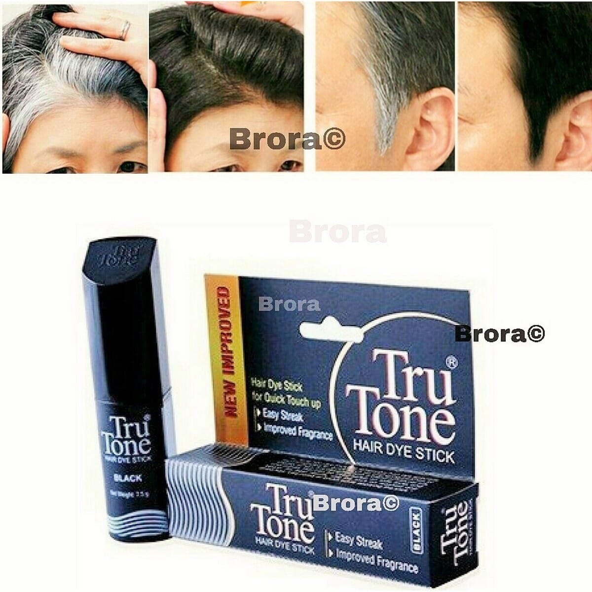 Tru Tone Hair Dye Stick - Black, 7.5g