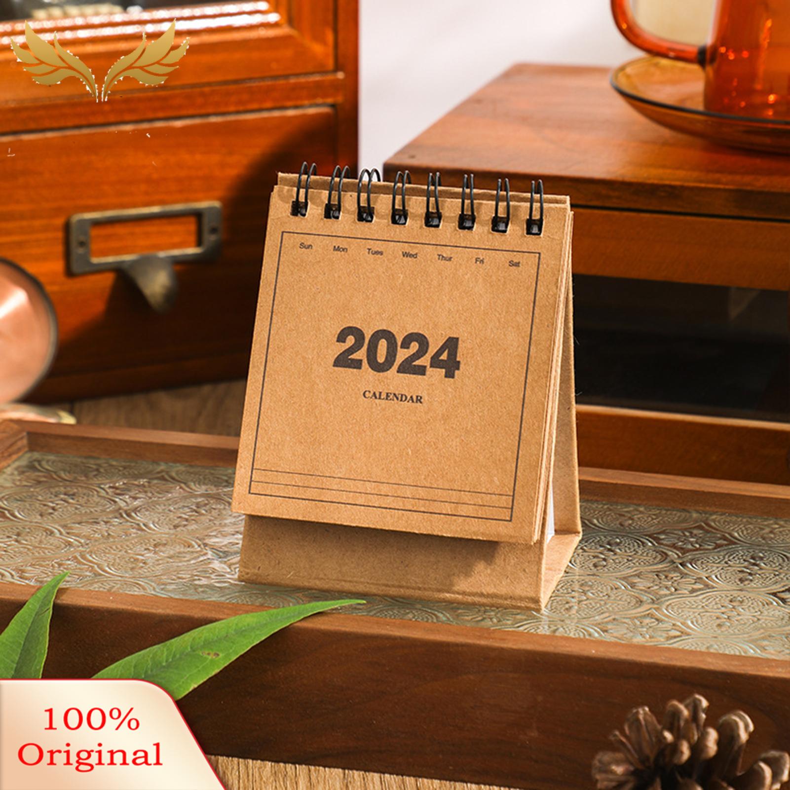 SuperRide Simple Stylish Desktop Decoration 2023-2024 Mini Desk Calendar Standing Flip Monthly Planner for School Home Office Buyers' Favorite Portable Pocket Calendar. 