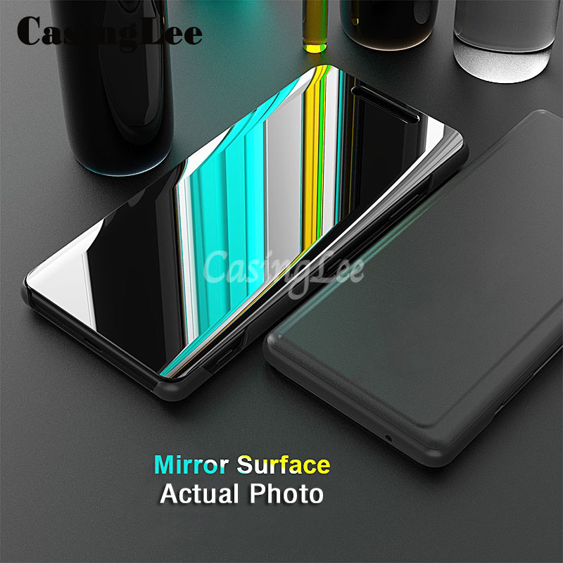 Casinglee For Samsung Galaxy A73 Phone Case Smart View Cosmetic Mirror Cases Back Flip Cover for Samsung A73 Back Cover. 