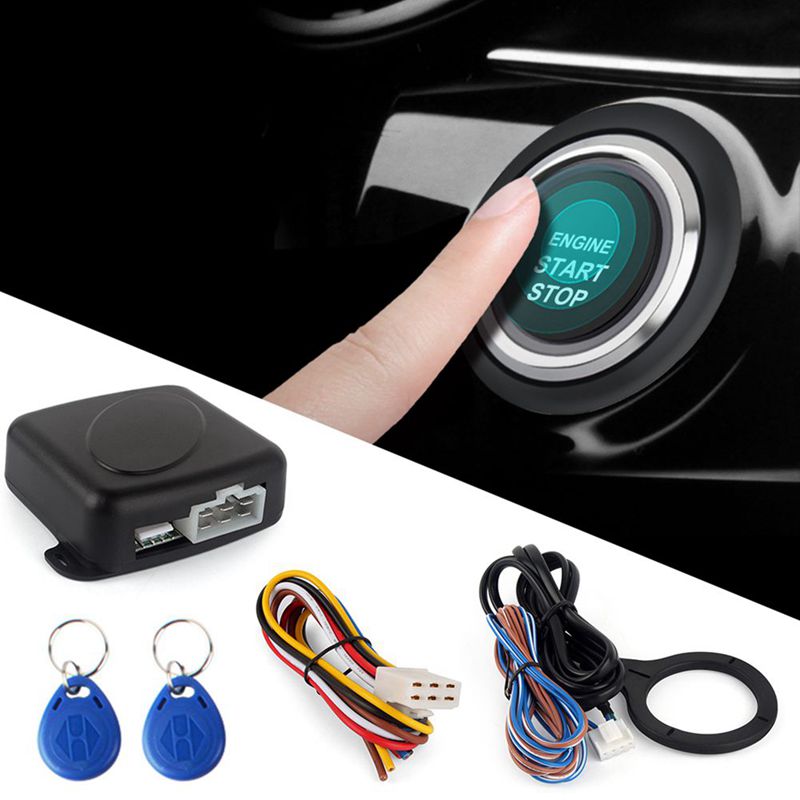 Smart RFID Car Alarm System Push Engine Start Stop Button Lock Ignition
