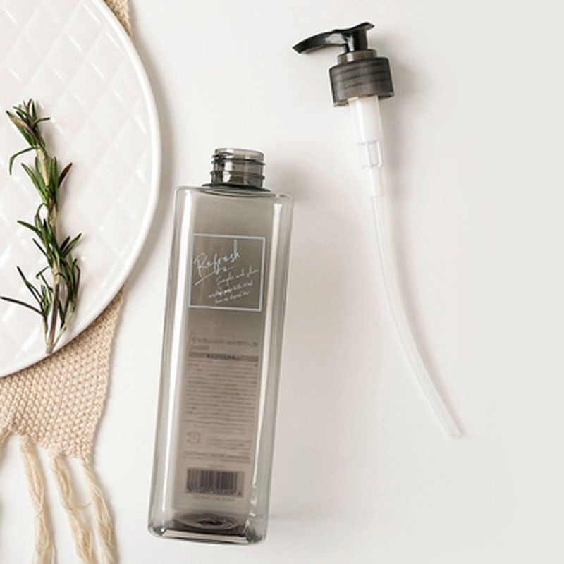 Sannitizer Replacement Bottle Shower Gel Press Japanese Transparent Large Capacity Shampoo Travel Bottle Storage Empty Bottle. 
