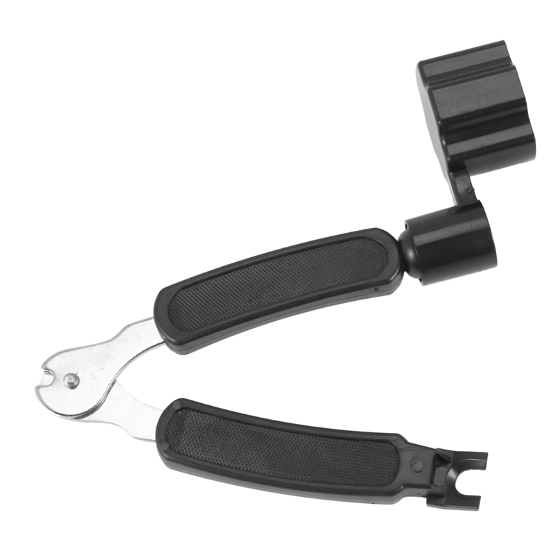 ARELENE 2X Black 3 in 1 Multifunction Guitar String Winder String Cutter Pin Puller. 