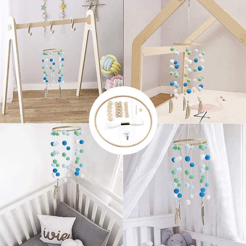 41pcs Diy Wooden Mobile Frame For Crafts Natural Wood Mobile Hanger Mobile Kit Wooden Beads Wind Chimes Bell Home Decor Buy Online At Best Prices In Srilanka Daraz Lk