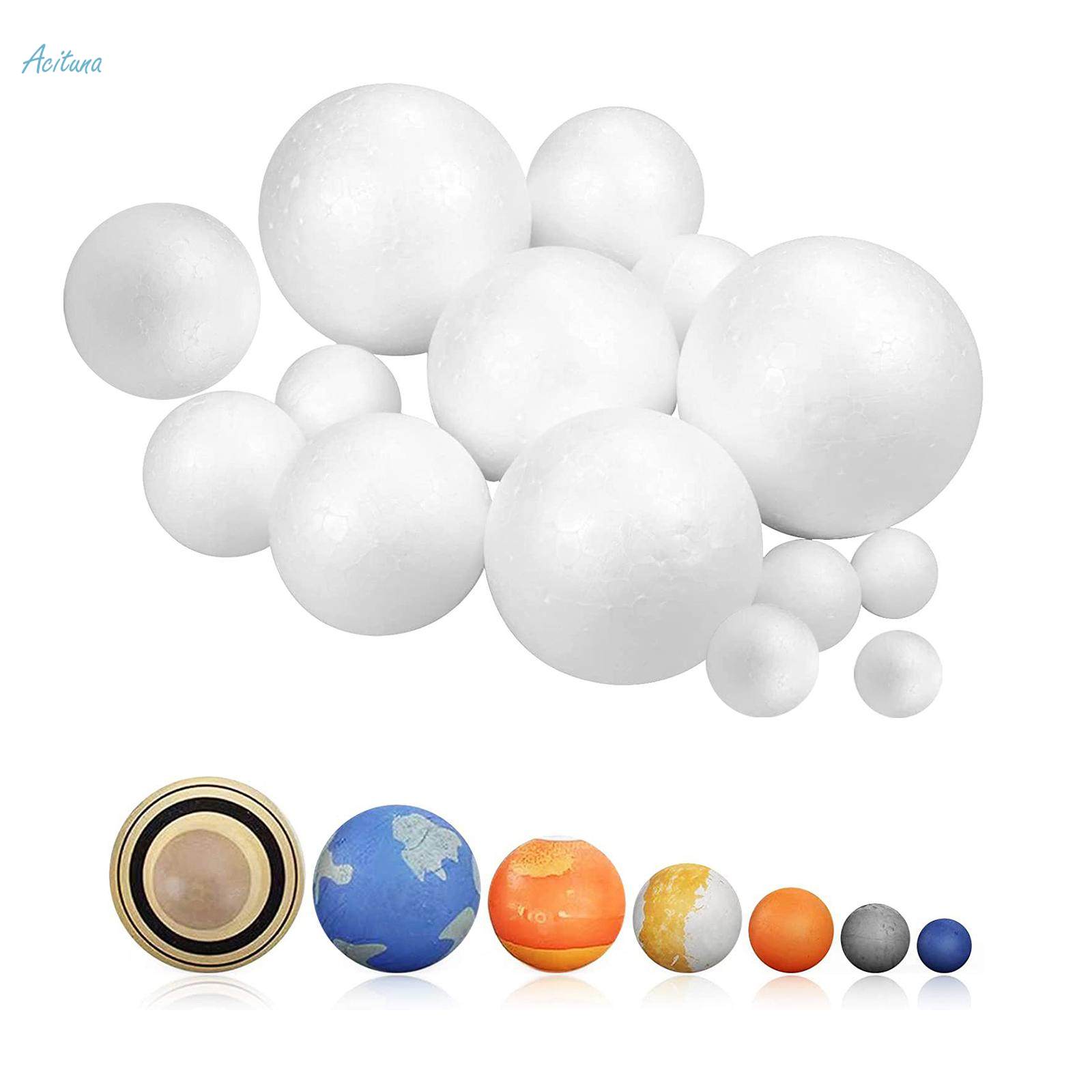 14x White Foam Balls Polystyrene Balls for Wedding Modeling Science Projects. 