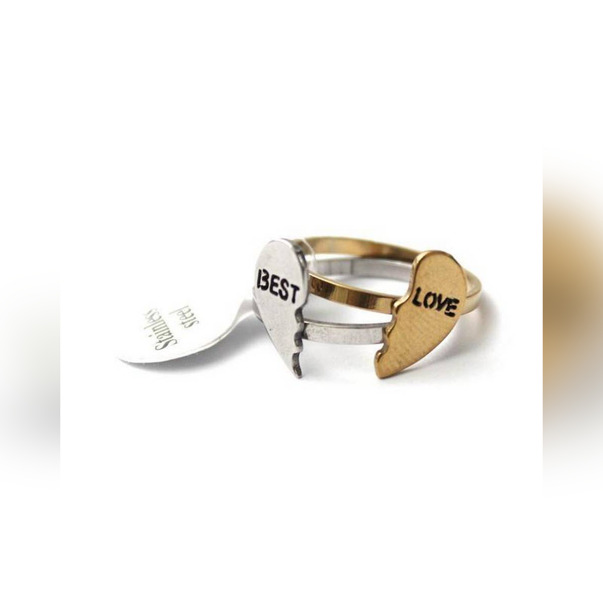 Couple Ring for boy and girl Gold&Silver - Size 19