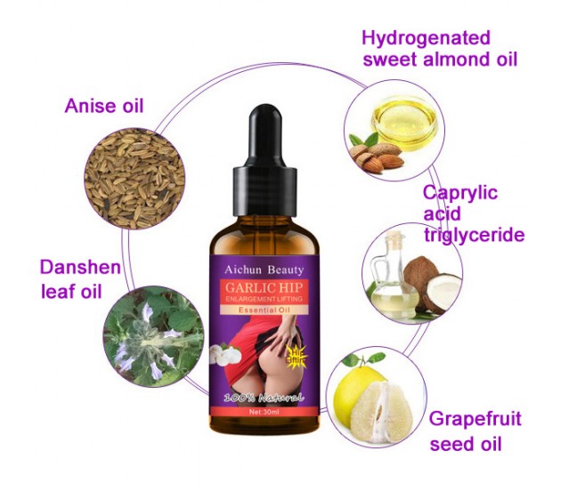 18+ Aichun Beauty Natural Garlic Hip Butt Oil Sexy Tightening Big Ass Fast Enhance Enlargement / Firming Lifting Essential Massage Oil 30 ML hb 8. 