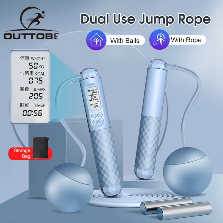 Outtobe 2 in 1 Cordless Jump Rope Smart Jump Rope Fitness Sport