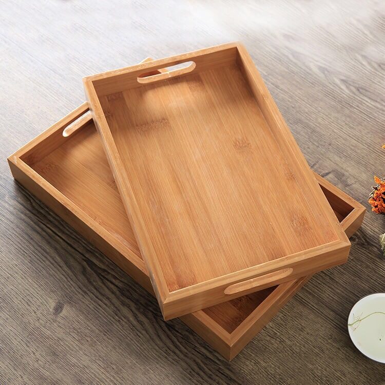 wooden Tray with Handle Kitchen tray - Wooden serving Tray Decoration Crafts (14x11x3 INCHES). 