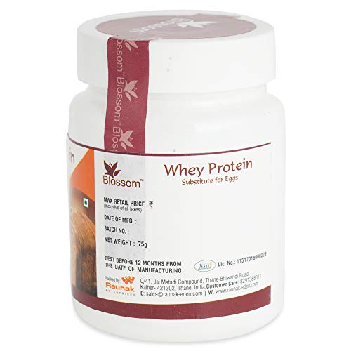 BLOSSOM Whey Protein for Baking & Breads Eggs Substitute, 75 gm(FROM INDIA) NUSS. 
