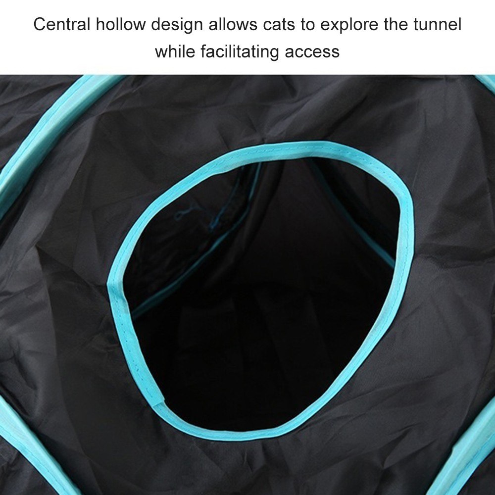Indoor Cat Tunnel 4 Way Pet Play Tunnel Collapsible Tunnel Tube. 