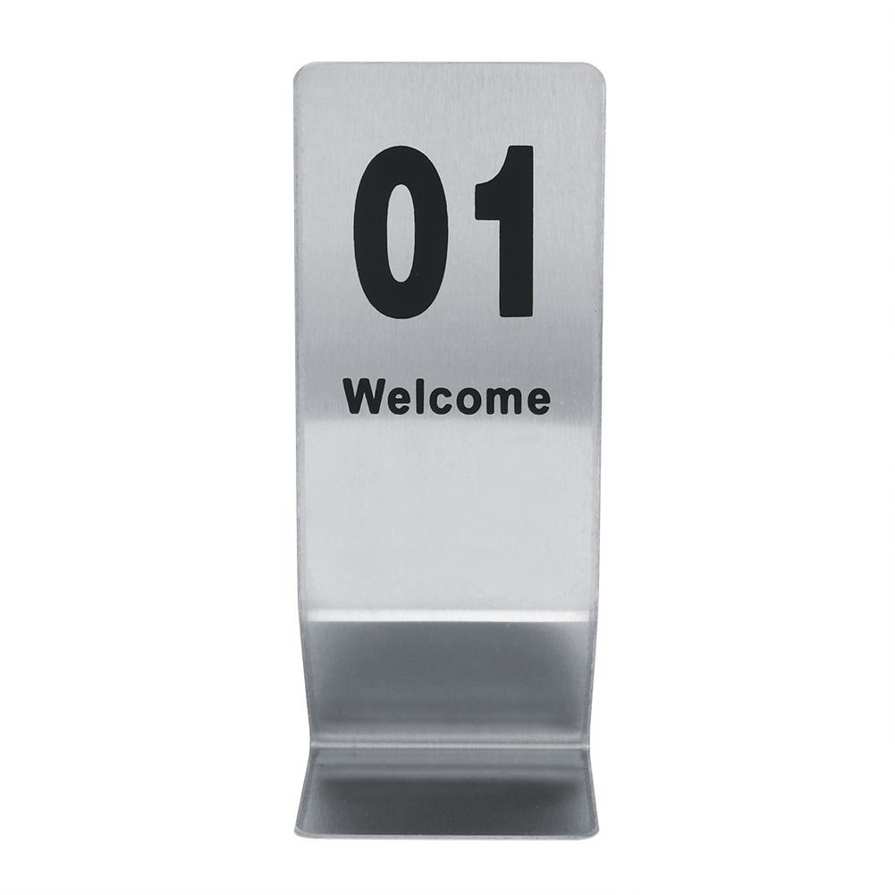 Stainless Steel 1-10 Double-side able Numbers Props for Wedding Party Decoration. 