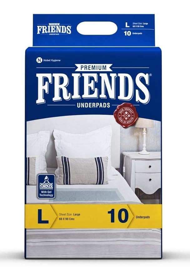Friends Premium Underpads/ Comfortable Underpads/ Hygiene Underpads- 10pcs Pack - Large. 