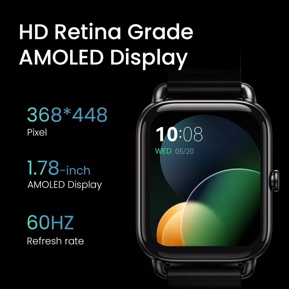 Xiaomi Haylou RS4 Plus Smartwatch 1.78" AMOLED Display 105 Sports Mode Global Version. 