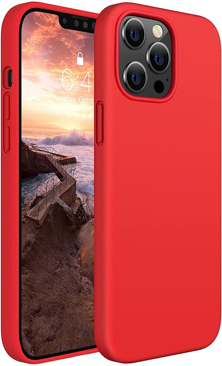 red silicone case iphone 13 pro max