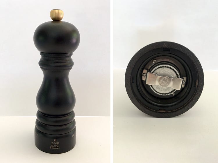 Bamboo Salt / Pepper Mill Grinder - Black Traditional Brown Wooden Salt & Pepper Grinder, Mixer, Mill, Manual Shaker, Spice Storage Ceramic Crusher, Mill with Adjustable Coarseness Setting Wooden Traditional Pepper Mill