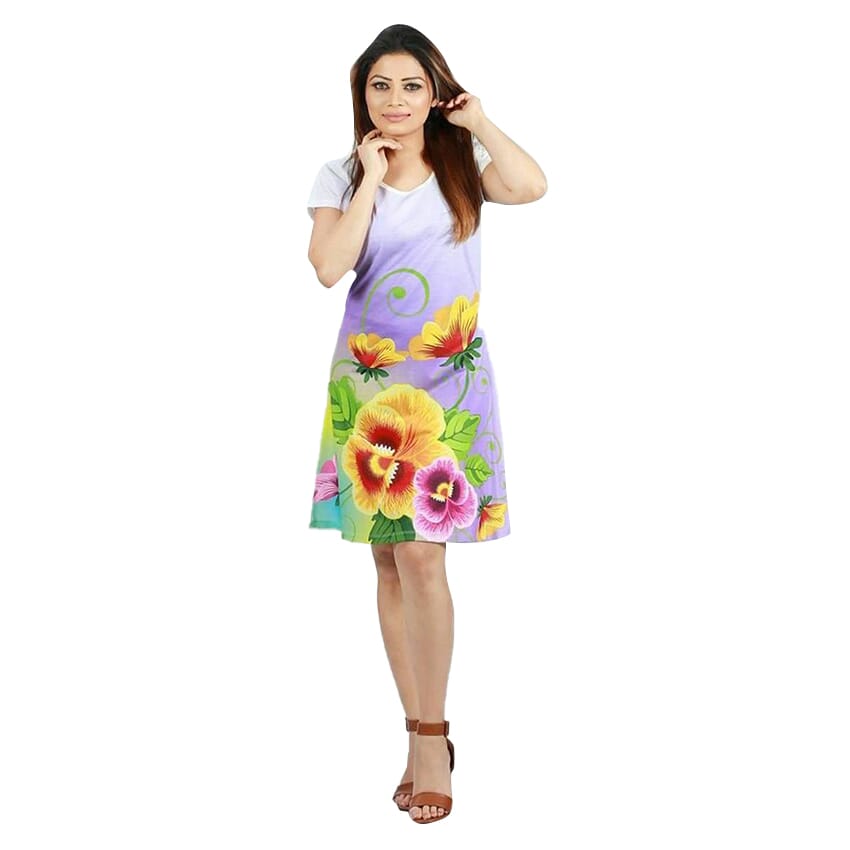 Privi Fashion Knit Print Dress for Women