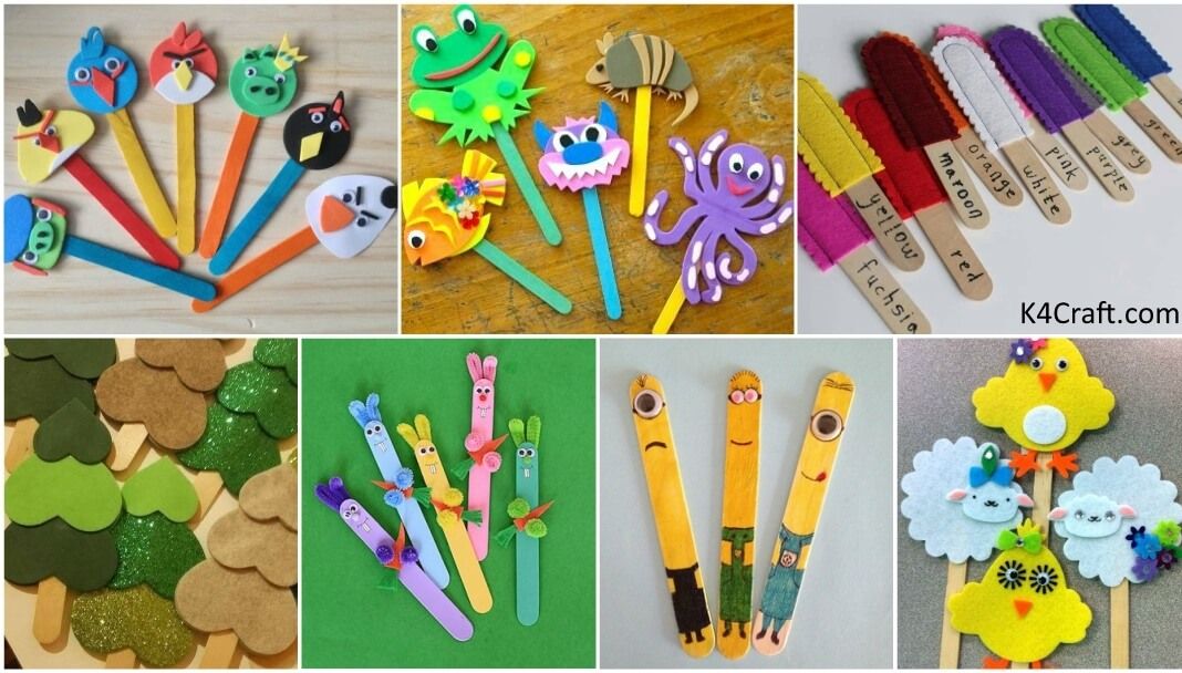 ice Cream sticks craft sticks popsicle sticks DIY crafts wooden sticks for kids 50 pcs pack. 