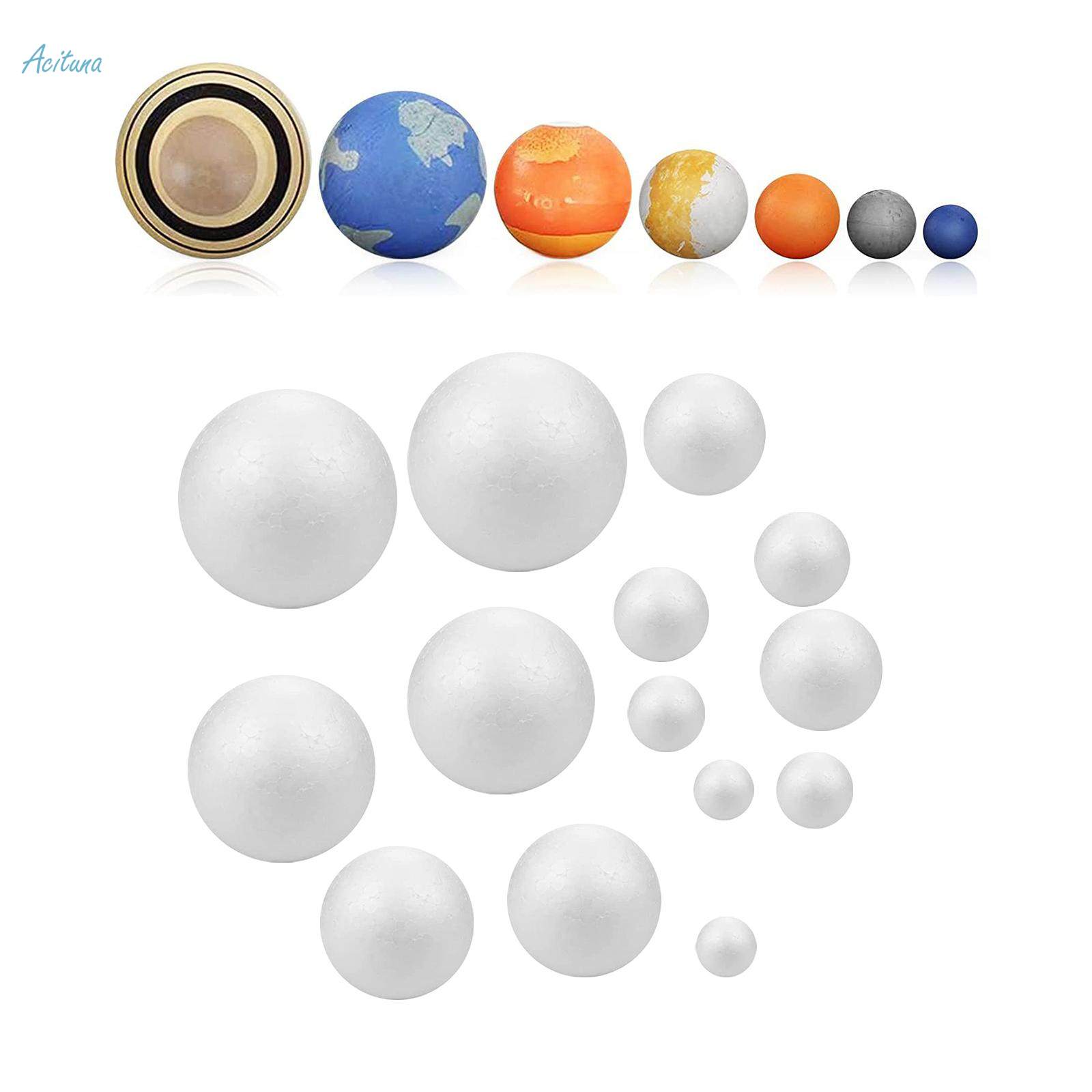 14x White Foam Balls Polystyrene Balls for Wedding Modeling Science Projects. 