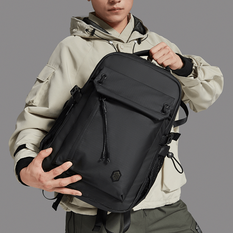 Arctic Hunter B00531 Black Unisex Multifunctional Water resistant Casual 15.6 inch Laptop Office Travel School Backpack Bag Light weight Bags for men and women backpacks. 