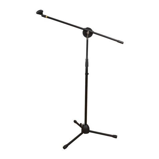 Heavy Duty Adjustable Microphone Stand with 2 Mic Clips, Collapsible Tripod Boom, Adjustable Height, Sturdy, and Foldable Design. 