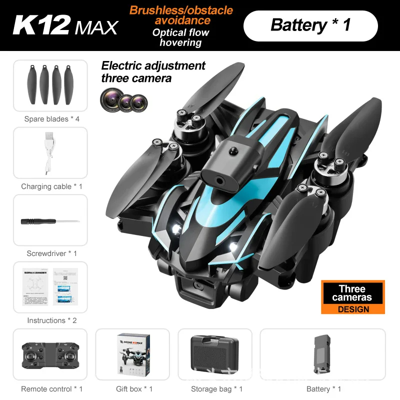 2024 New K12 Max Drone with Camera 8k HD 360° Rotating Radar Obstacle ...