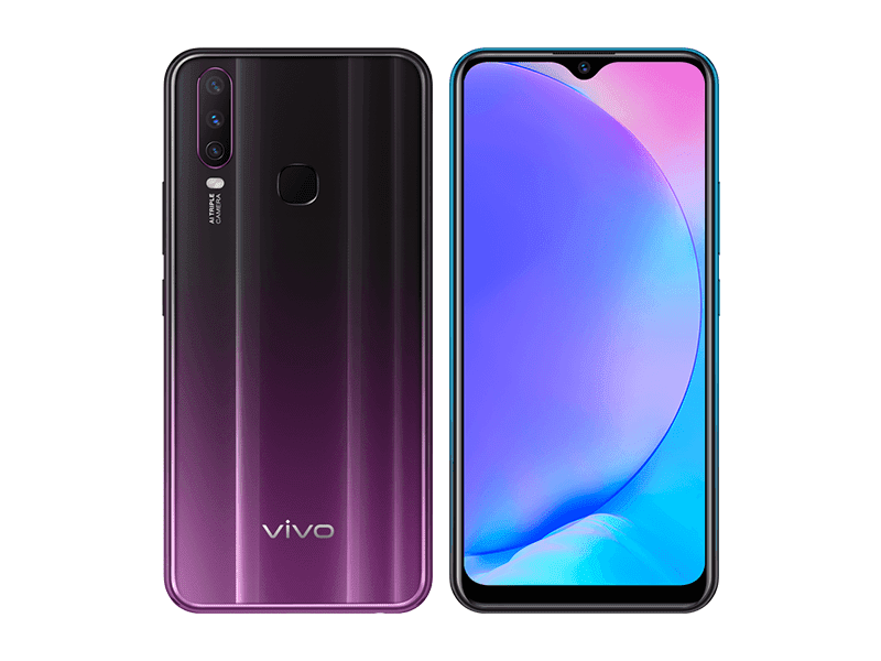 Vivo Y17 Dual SIM - 6.38 Inch, 256 GB, 8 GB RAM, 4G LTE , FingerPrint - Skyline Blue A Grade Smart Phone. 