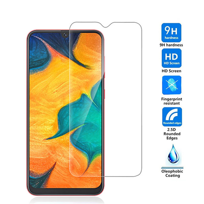 2PCS Glass 9H HD Tempered Glass for Samsung A50 A40 A30 A10E A20E Screen Protector for Samsung Galaxy A90 A80 A70 A60 A2 Core. 