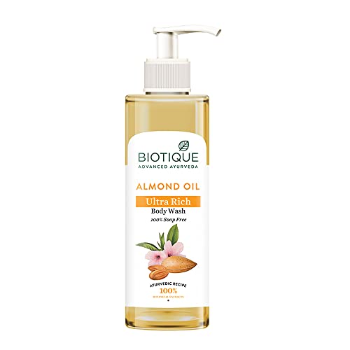 Biotique Almond Oil Ultra Rich Body Wash| Maintains Skin’s Natural pH |100% Botanical Extracts| Soap-Free Body Wash Suitable for All Skin Types | 200mL(FROM IND)jez
