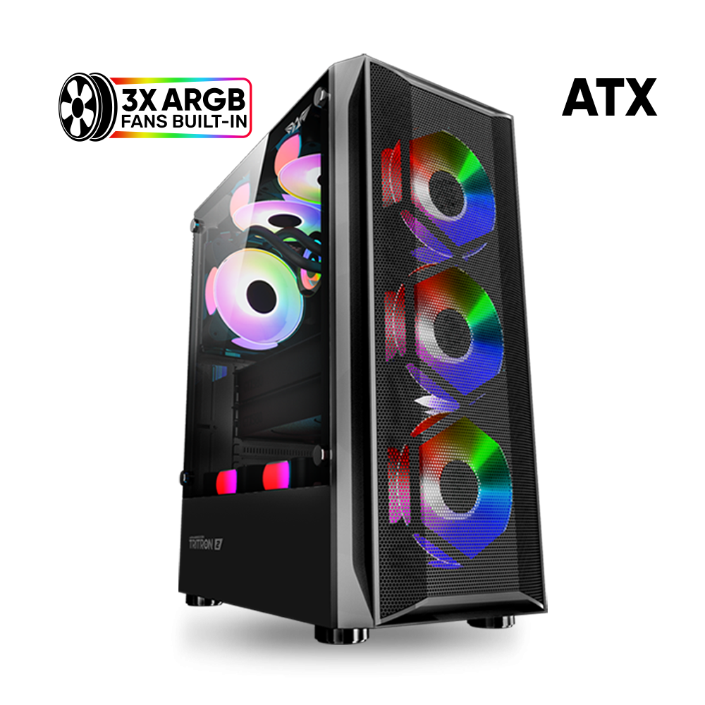 Armaggeddon Tritron 2 ATX Casing / 3 ARGB Fans Included | Daraz.lk