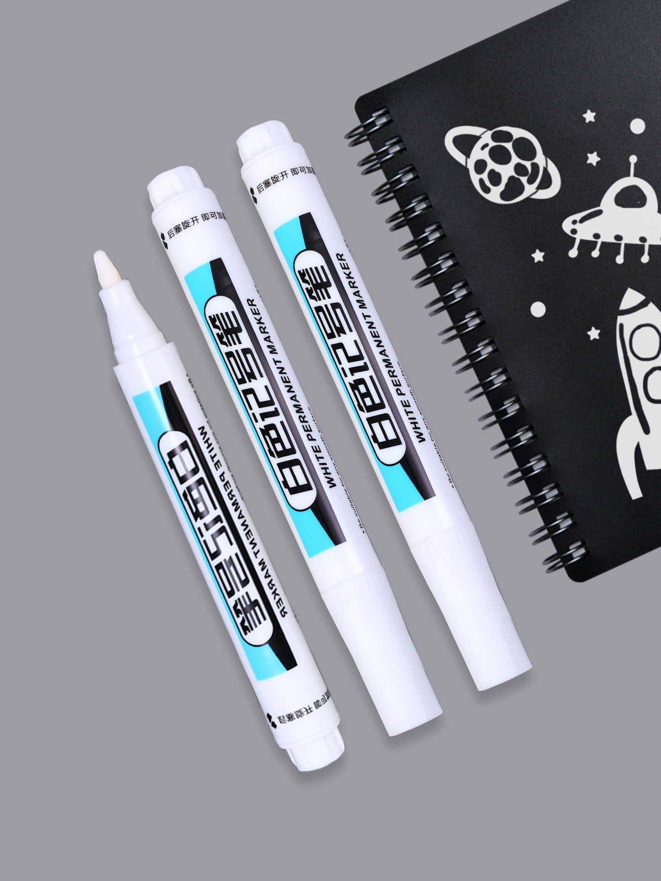 0.7/1.0/2.5MM 1/5pcs White Marker Pens Oily Waterproof Permanent Paint Markers Wood Plastic Leather Glass Stone Metal Supplies. 