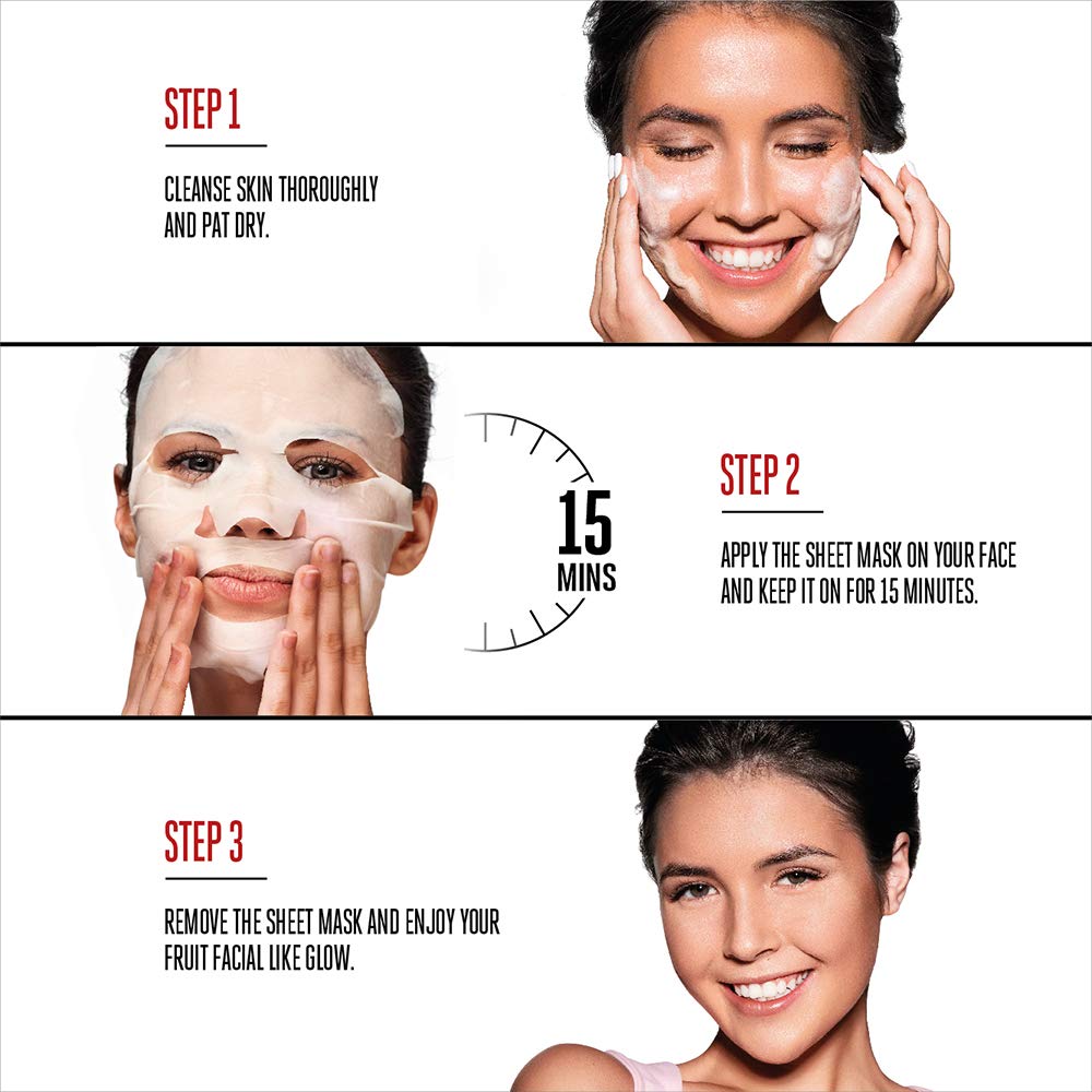 Lakme Blush & Glow Strawberry Sheet Mask, 25 ml JEZ. 