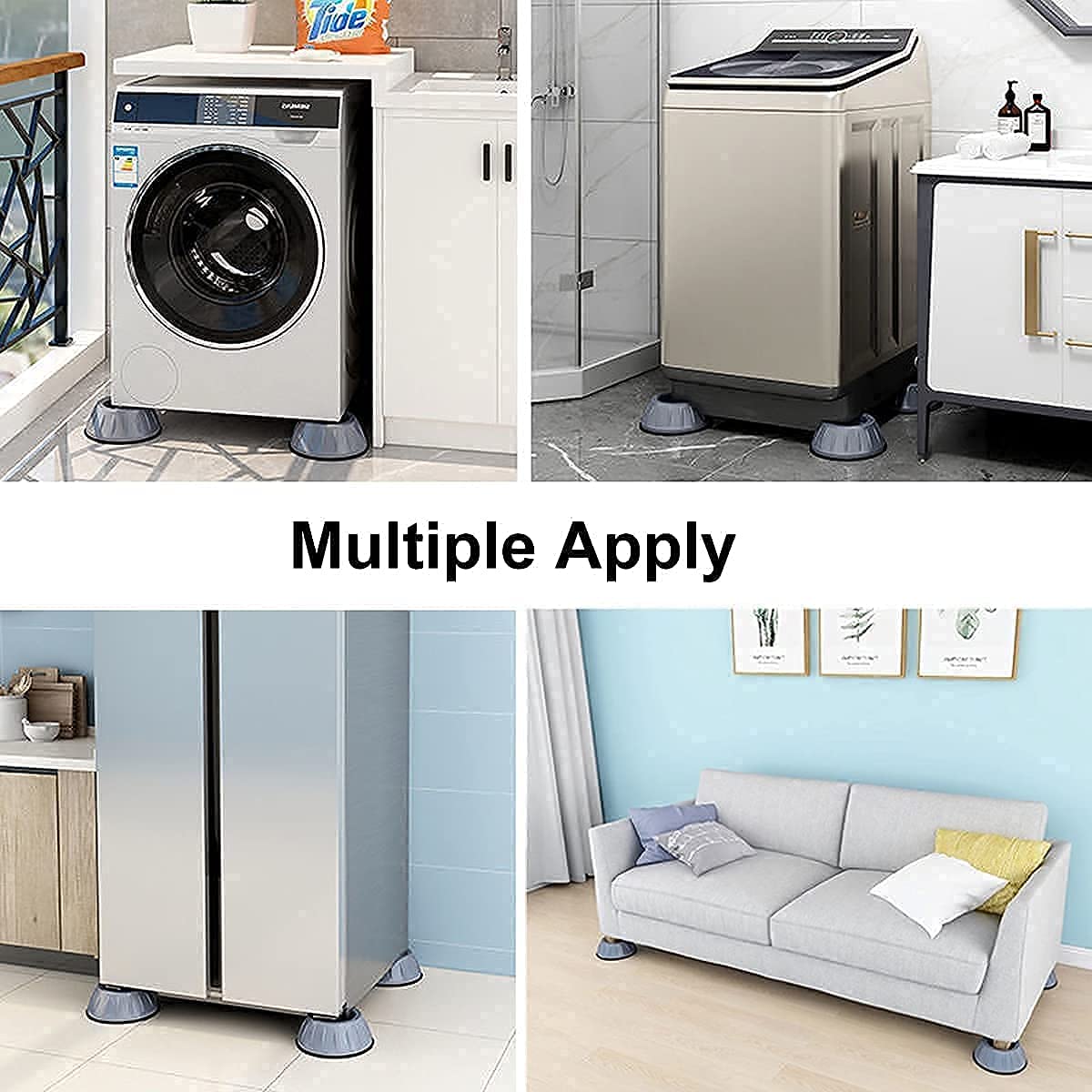 4pcs/set Anti Vibration Feet Pads Washing Machine Rubber Mat Dryer Fixed Non-slip Pad Fridge Stand Legs For Washing Machine. 