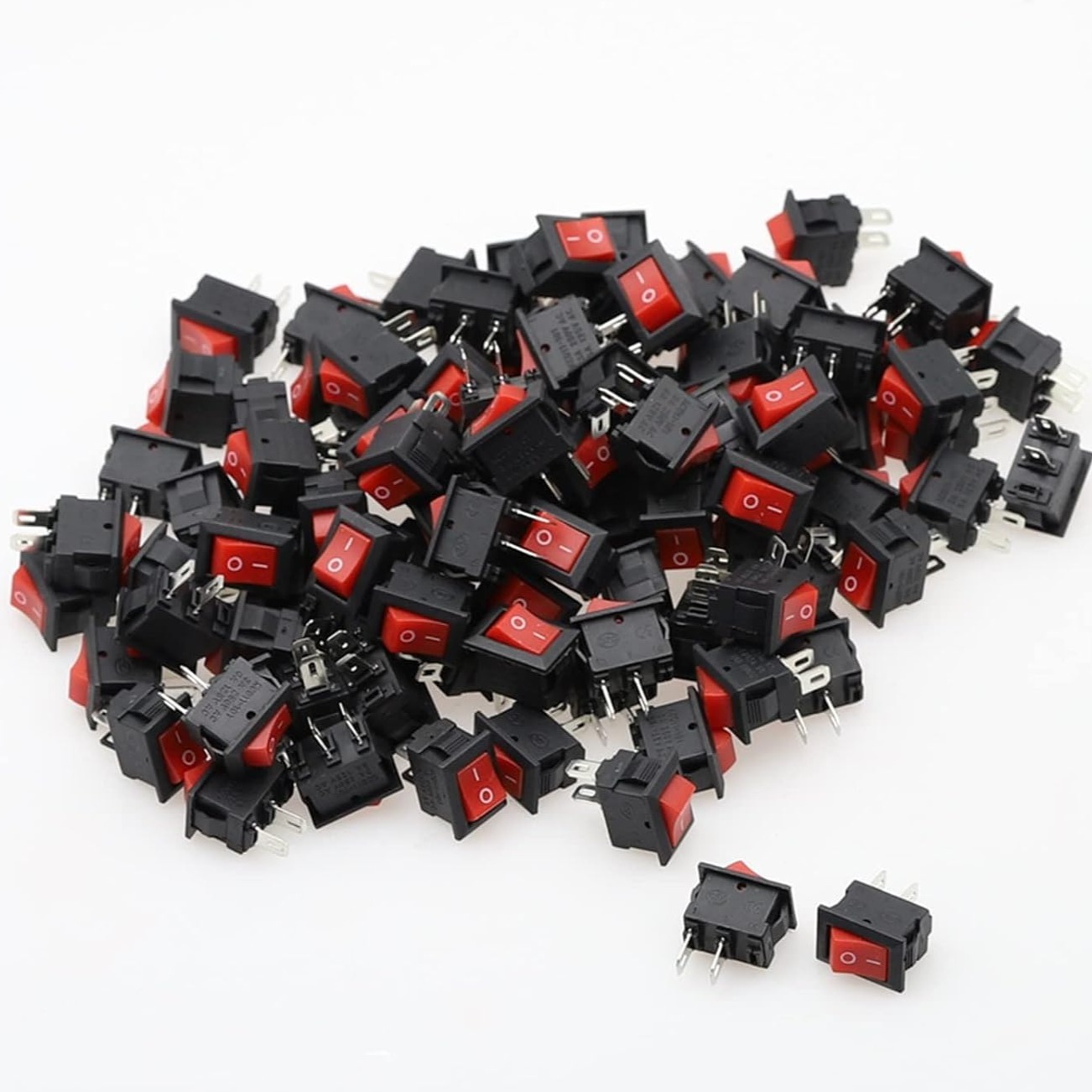 Rocker switch on off button switch Red | Daraz.lk