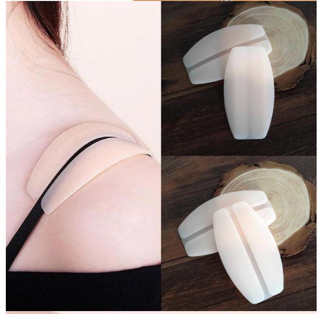 1 Pair Elastic Silicone Shoulder Pad Soft Fitting Bra Strap Holder Cushions  Non Slip Shoulder Strap Pads Holder Bra Relief Pain