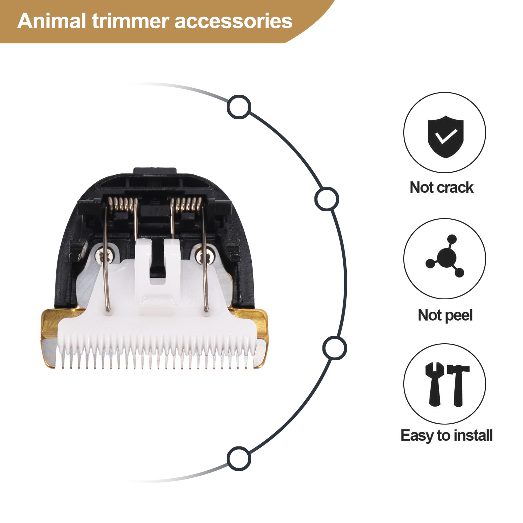 Grooming Ceramic Cutter Head Blade 40Mm 24 Teeth for Animal Clipper. 