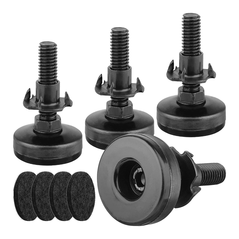 Furniture Levelers With Threaded Inserts 3/8 Inch 16, 4PK POWERTEC